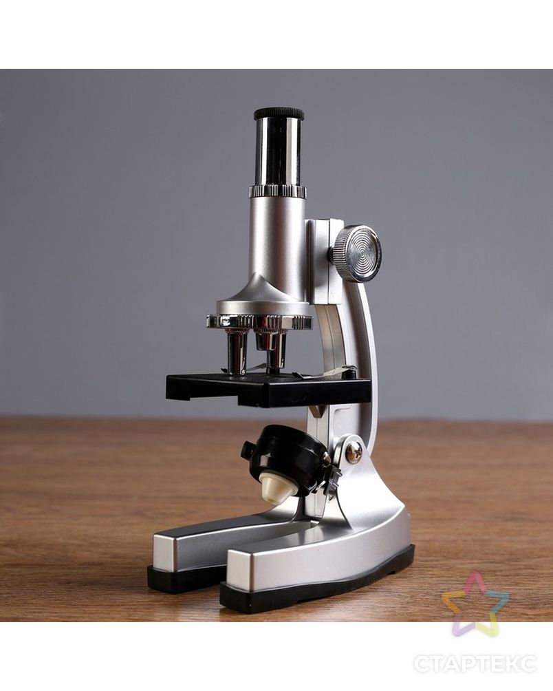 Микроскоп, кратность увеличения 450х, 200х, 100х, с подсветкой, 2АА арт. СМЛ-42768-1-СМЛ0001354083 2
