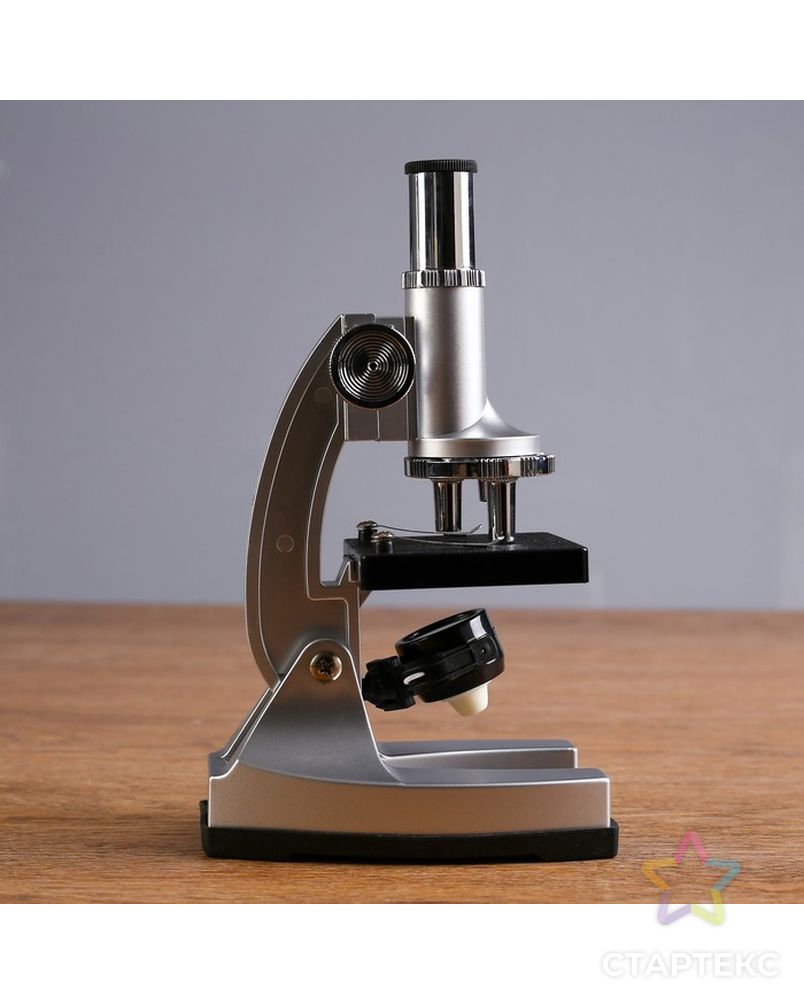 Микроскоп, кратность увеличения 450х, 200х, 100х, с подсветкой, 2АА арт. СМЛ-42768-1-СМЛ0001354083 4