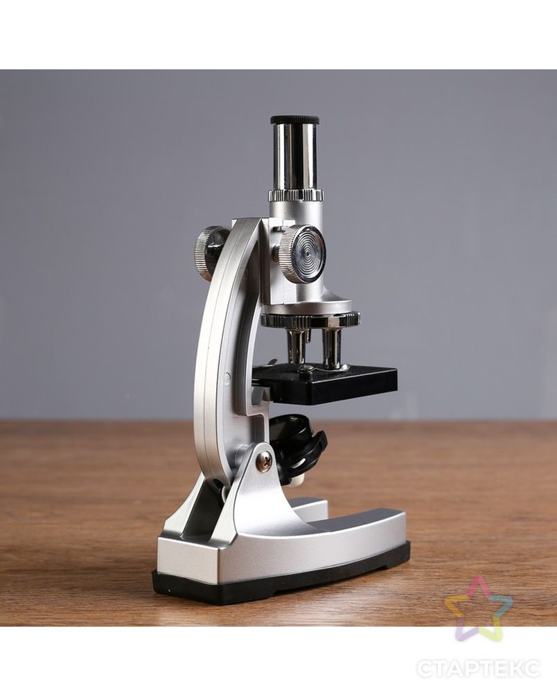 Микроскоп, кратность увеличения 450х, 200х, 100х, с подсветкой, 2АА арт. СМЛ-42768-1-СМЛ0001354083 5
