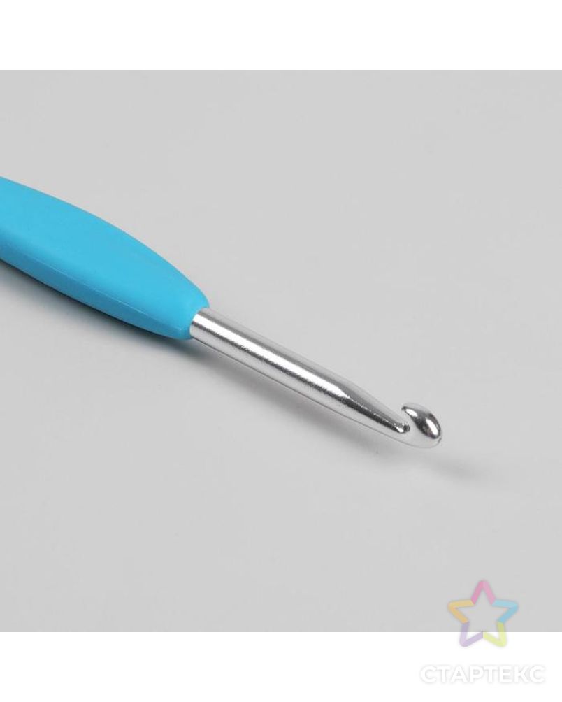 Крючок для вязания, с силиконовой ручкой, d = 2,5 мм, 14 см арт. СМЛ-19709-7-СМЛ0001364636 2