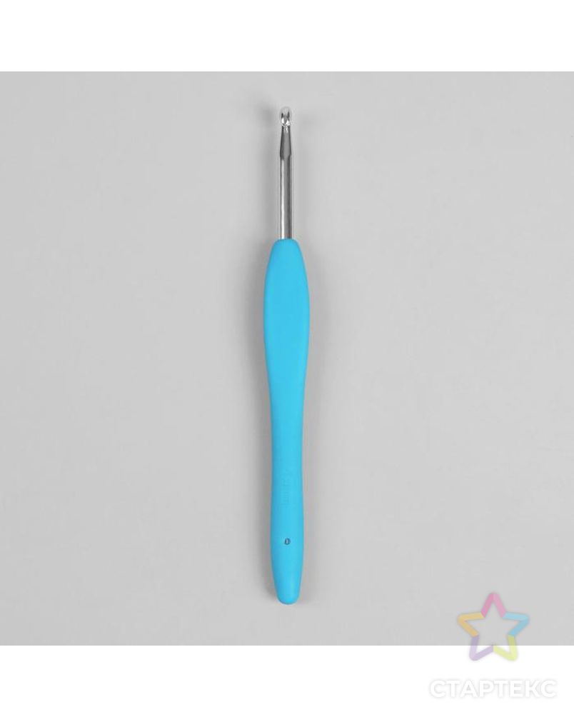 Крючок для вязания, с силиконовой ручкой, d = 2,5 мм, 14 см арт. СМЛ-19709-7-СМЛ0001364636 3