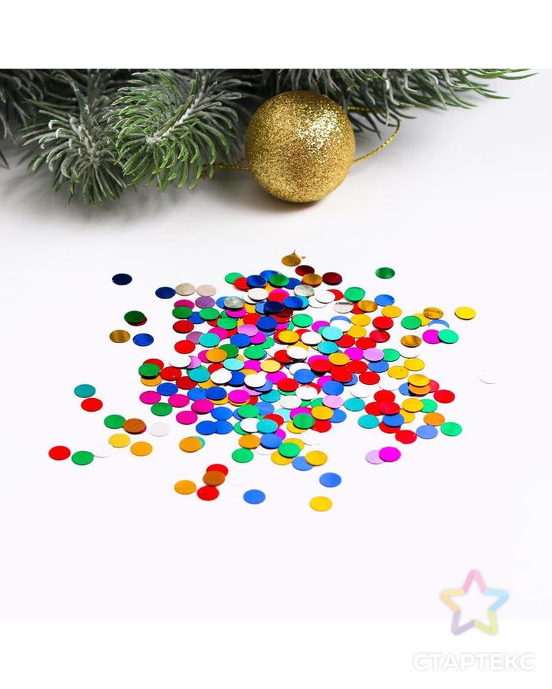 Конфетти «С Новым Годом!», шарик, цветные кругляши, 14 гр арт. СМЛ-43050-1-СМЛ0001376111
