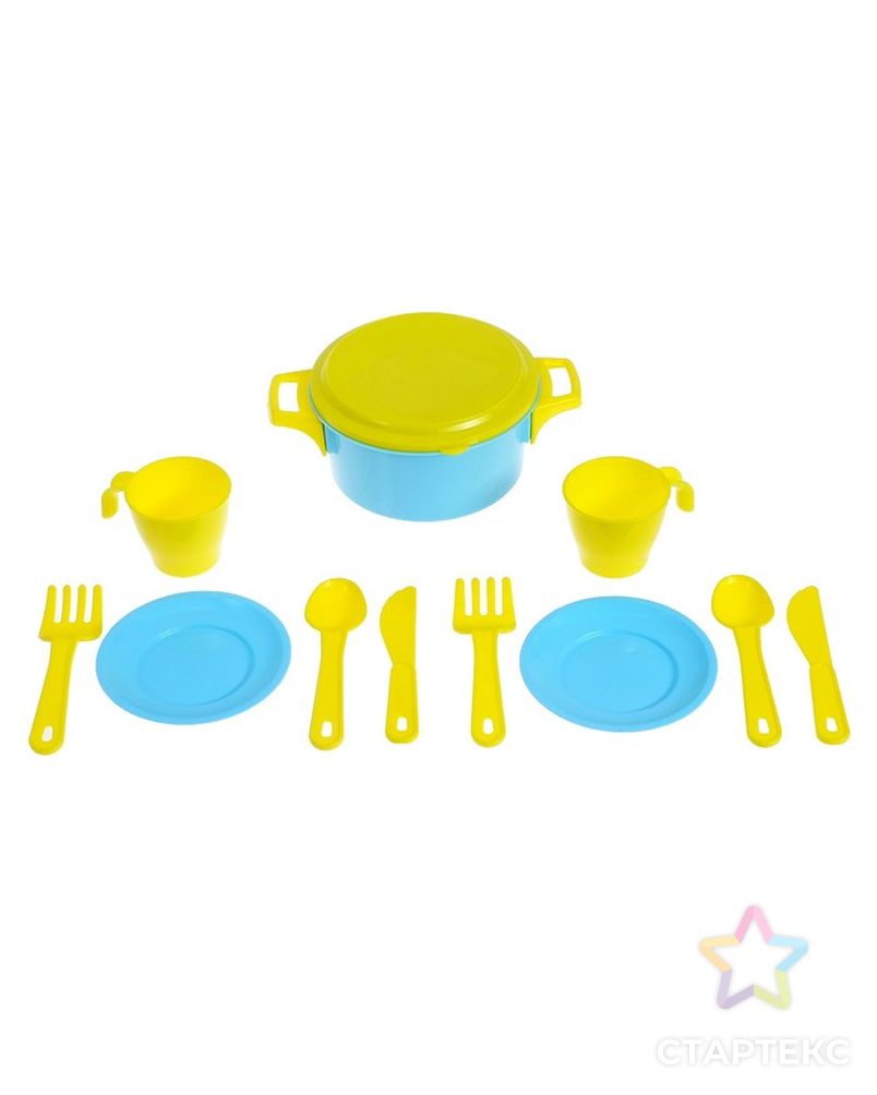 Набор посуды для кукол, «Хозяйка» на 2 персоны арт. СМЛ-42609-1-СМЛ0001376144 1