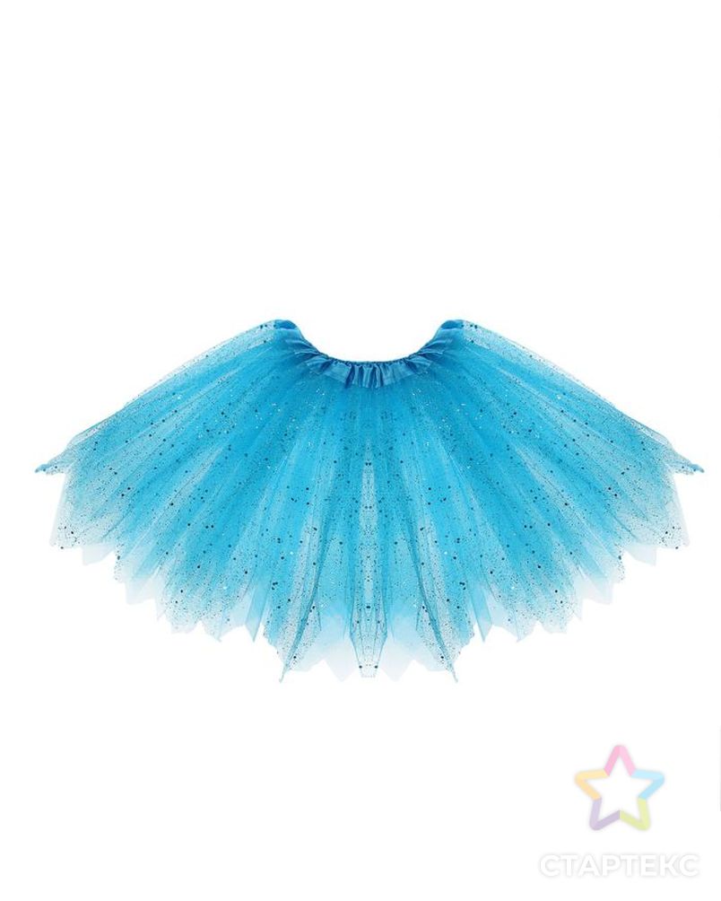 Карнавальная юбка "Блеск", 3-х слойная 4-6 лет, цвет голубой арт. СМЛ-42922-1-СМЛ0001378863 1