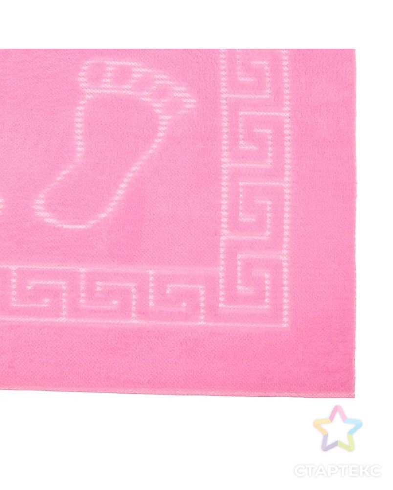 Коврик для ног прорезиненный, 50х70 см розовый нано-микрофибра п/э100% арт. СМЛ-22892-1-СМЛ1385475 2
