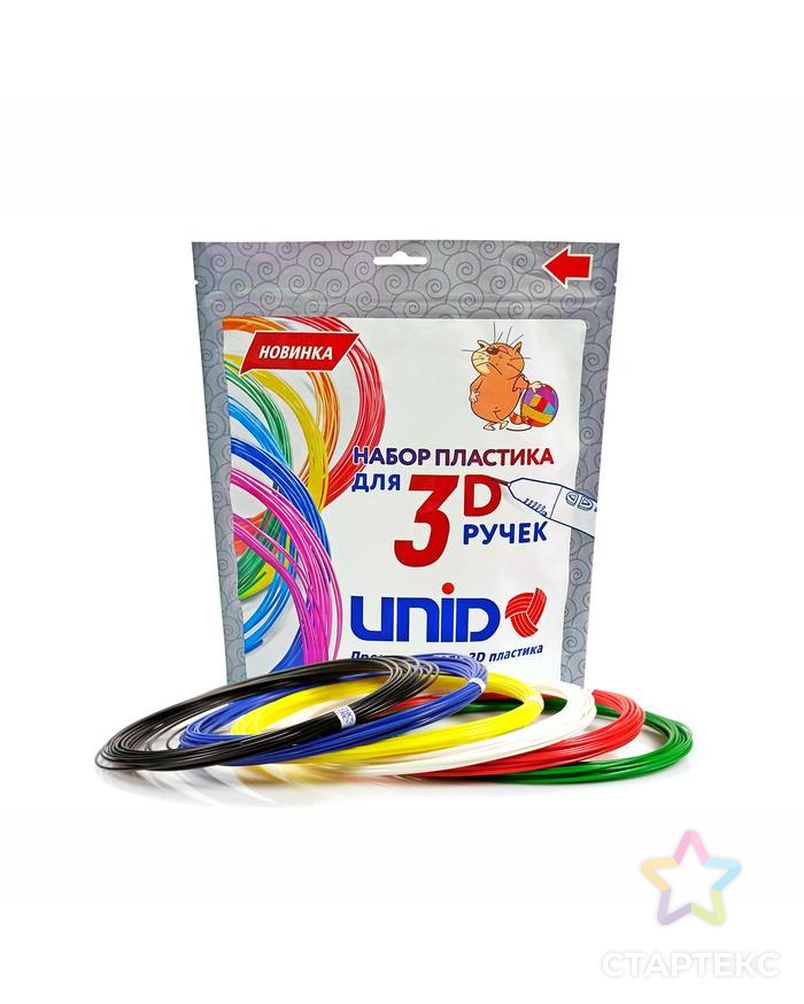Пластик UNID ABS-6, для 3Д ручки, 6 цветов в наборе, по 10 метров арт. СМЛ-206790-1-СМЛ0001396085 1