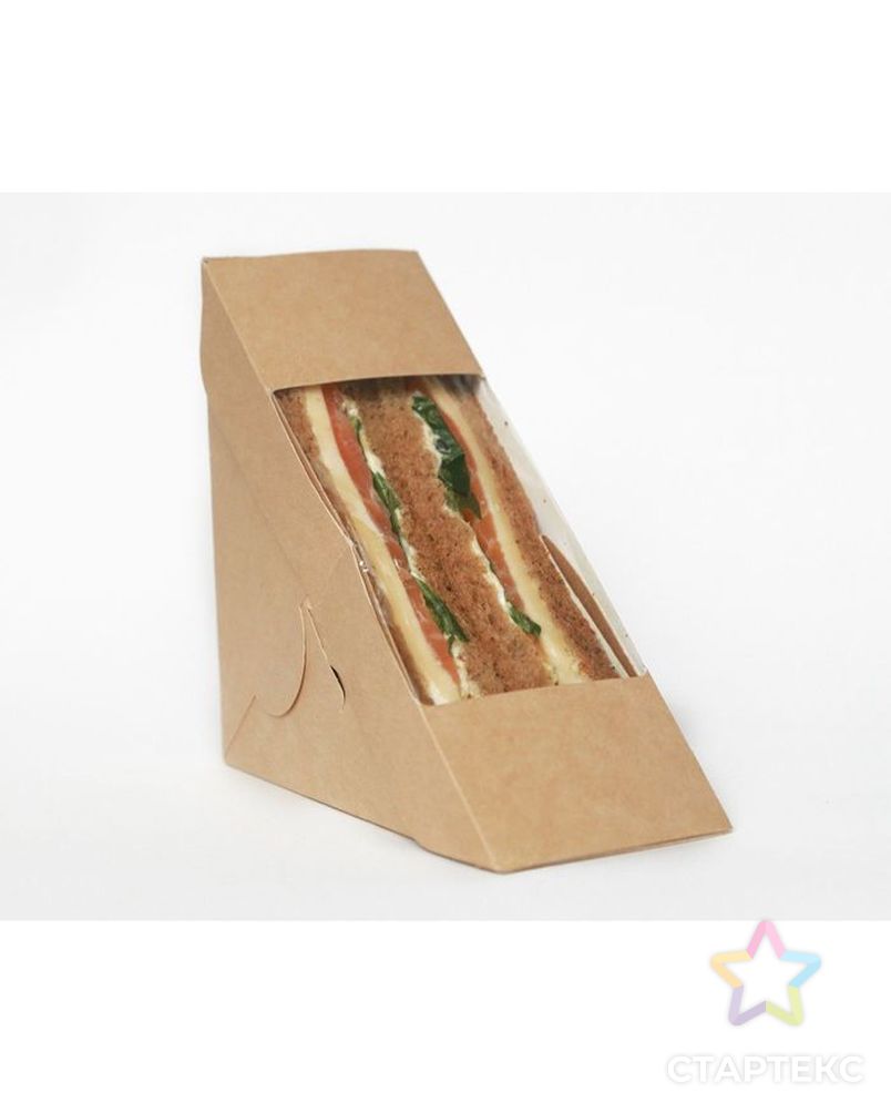 Упаковка для сэндвичей 13 х 13 х 4 см арт. СМЛ-194070-1-СМЛ0001415623 4
