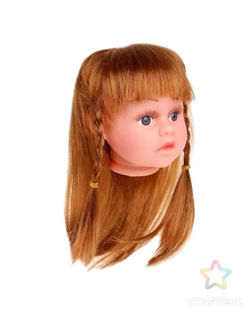 Волосы для кукол "Косички" размер средний, цв.каштановый арт. СМЛ-1228-1-СМЛ1424111 2