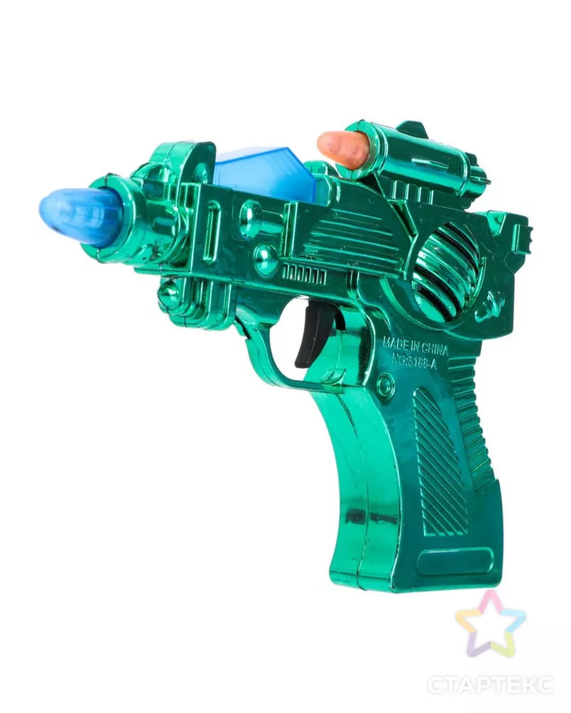 Пистолет «Бластер», свет и звук, работает от батареек, цвета МИКС арт. СМЛ-112776-1-СМЛ0001424952 - рис. 2