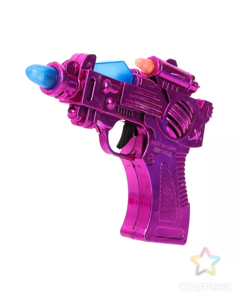 Пистолет «Бластер», свет и звук, работает от батареек, цвета МИКС арт. СМЛ-112776-1-СМЛ0001424952 - рис. 4