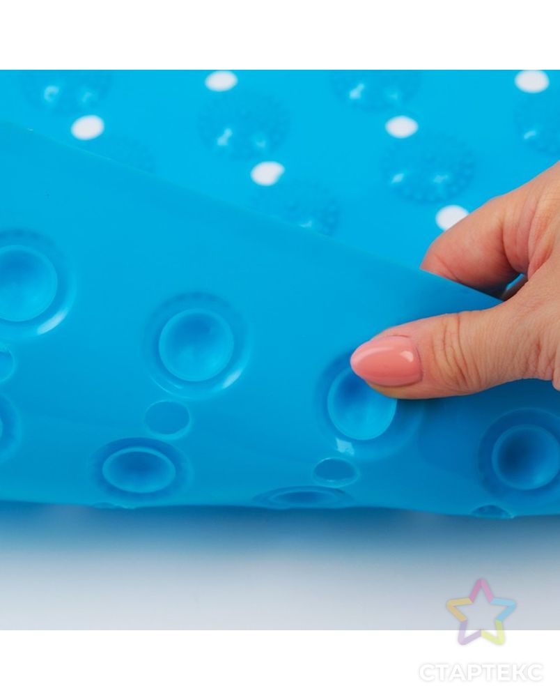 Коврик для ванны Доляна «Пузырьки», 37×71 см, цвет МИКС арт. СМЛ-175860-1-СМЛ0000142614 3