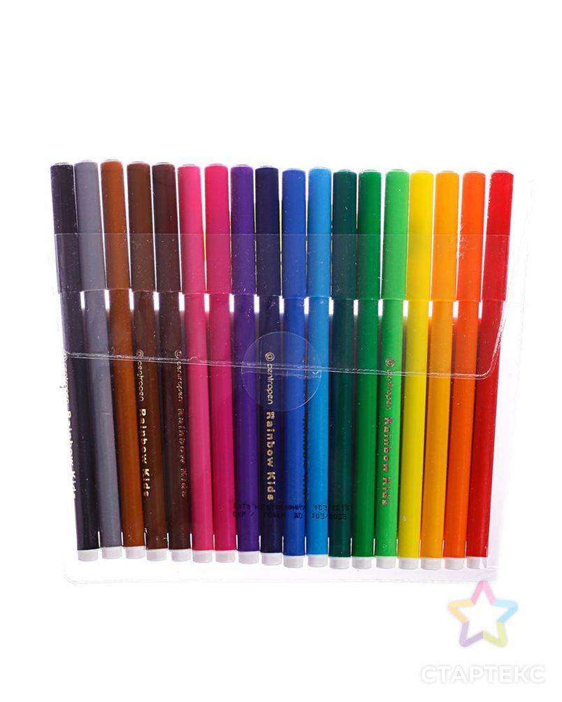 Фломастеры 18 цветов Centropen Rainbow Kids 7550/18 арт. СМЛ-172850-1-СМЛ0001472377 2
