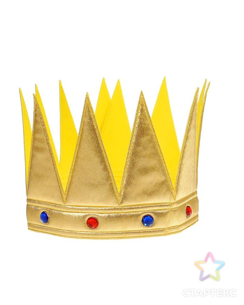 Корона «Царь», с камнями, цвет красный арт. СМЛ-100712-3-СМЛ0001498585 1