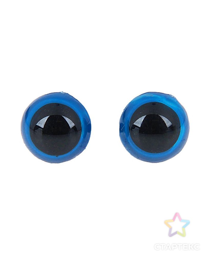 Глаза винтовые с заглушками, полупрозрачные, набор 4 шт, цв голубой, размер 1 шт 1,3*1,3 см арт. СМЛ-23821-1-СМЛ1502734 1