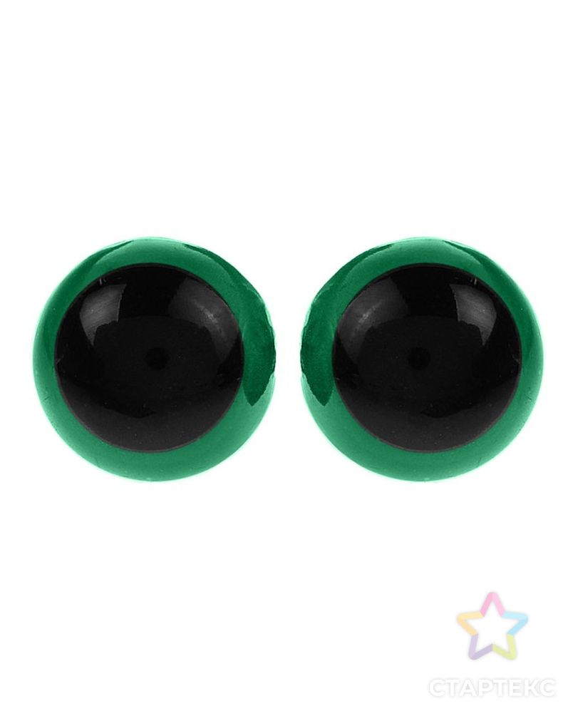Глаза винтовые с заглушками, полупрозр, цв.зеленый, разм 1 шт. д.1,3 см арт. СМЛ-1340-1-СМЛ1502738 1