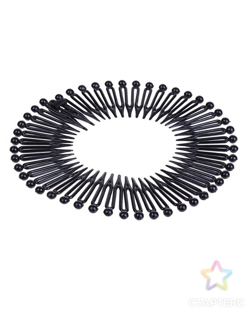 Гребень-ободок для волос "Классика" чёрный арт. СМЛ-1364-1-СМЛ1503803 2