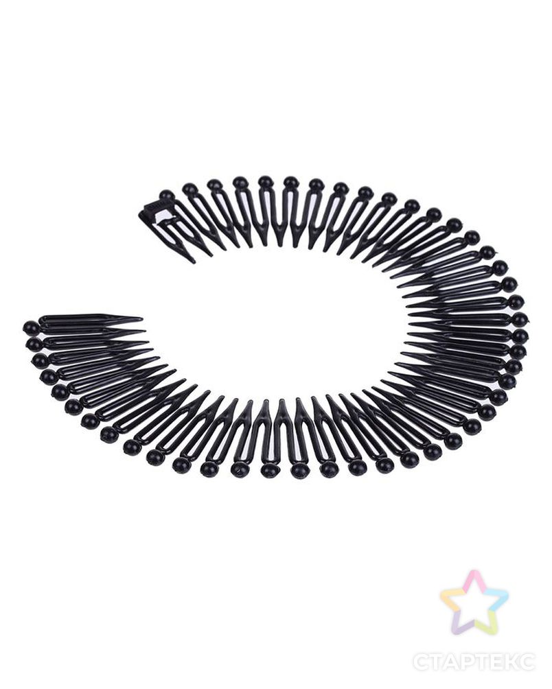 Гребень-ободок для волос "Классика" чёрный арт. СМЛ-1364-1-СМЛ1503803 3