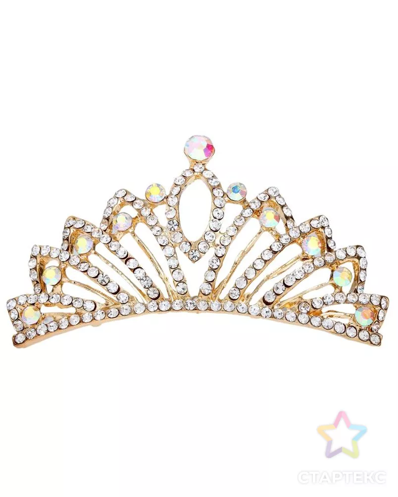 Диадема для волос "Королевская особа" 3,8*7,5 см веер арт. СМЛ-37085-1-СМЛ0001505213 - рис. 2