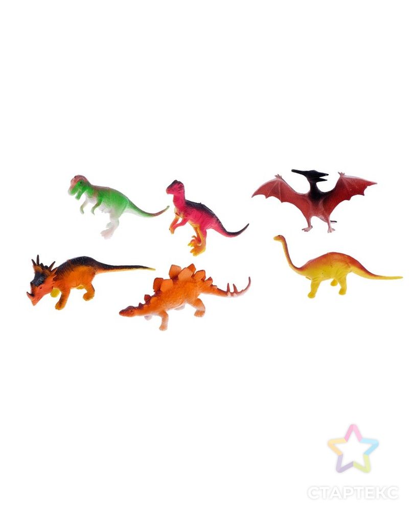 Набор животных «Динозавры», 6 фигурок арт. СМЛ-44289-1-СМЛ0001533642 1