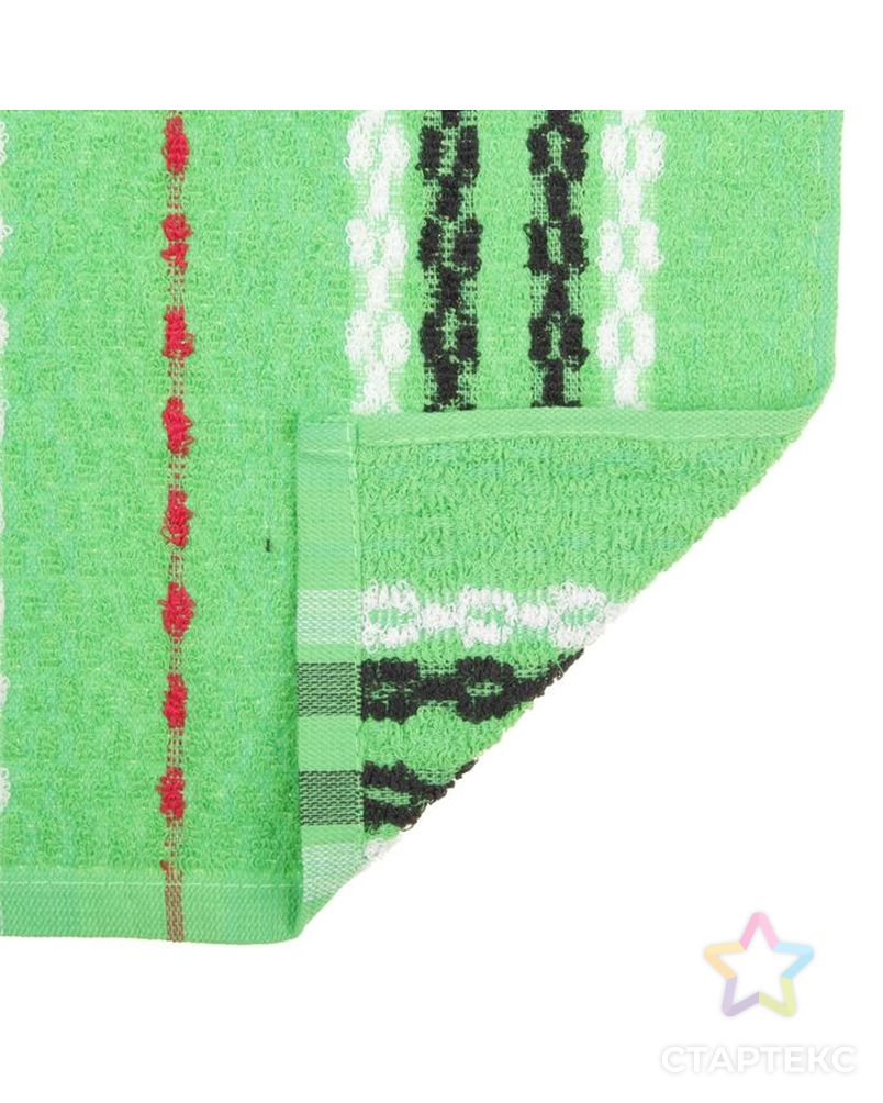 Полотенце махровое «Змейка», цвет зелёный, размер 70х140 см арт. СМЛ-19735-1-СМЛ1620209 2