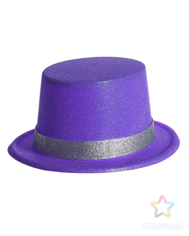 Карнавальная шляпа «Фееричный цилиндр», цвет синий арт. СМЛ-98242-1-СМЛ0001657325 2