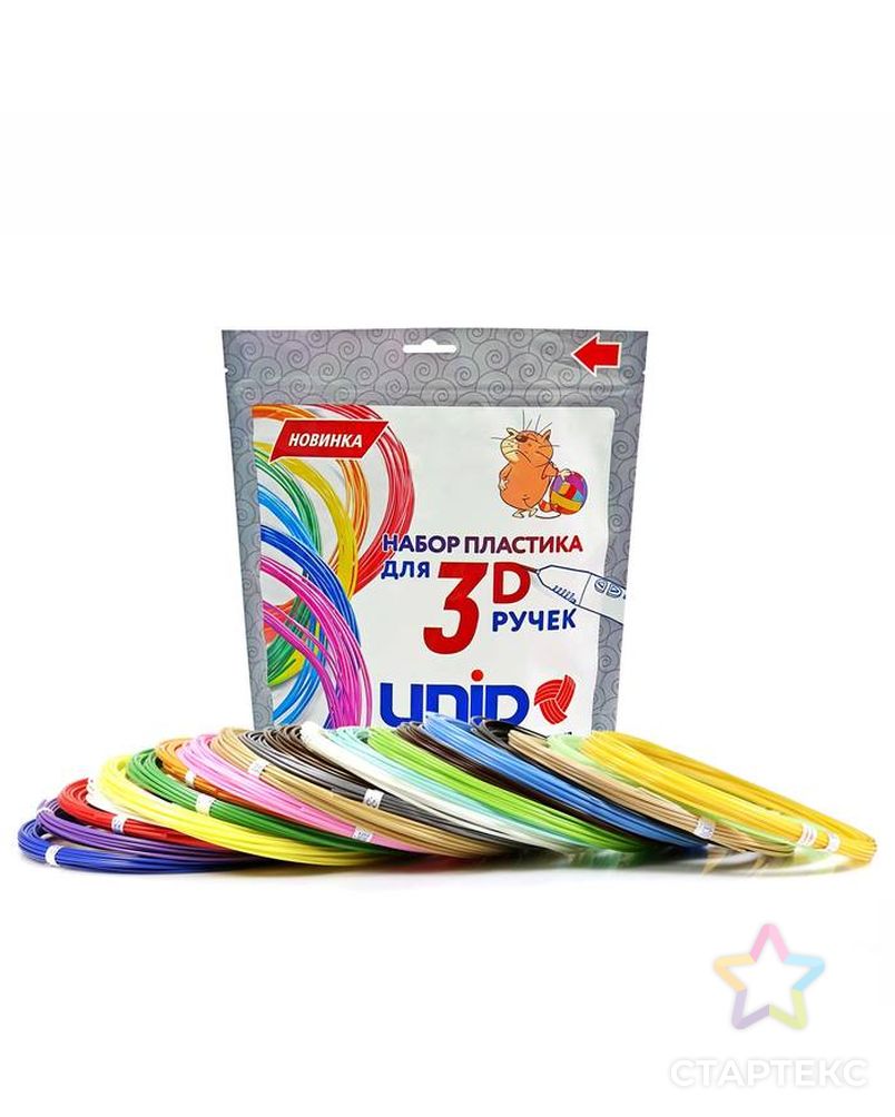 Пластик UNID ABS-20, для 3Д ручки, по 10 м, 20 цветов в наборе арт. СМЛ-211815-1-СМЛ0001662990 1