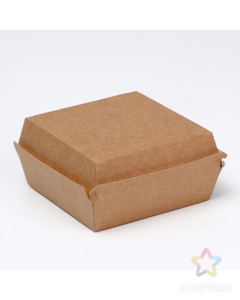 Упаковка для бургеров, 12 х 12 х 7 см, 1,4 л арт. СМЛ-43938-1-СМЛ0001668198 1