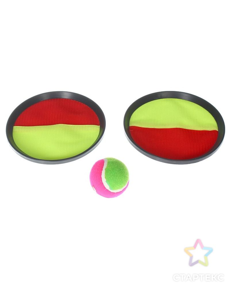 Игра «Тарелка-липучка», набор: 2 тарелки, мяч арт. СМЛ-120346-1-СМЛ0001670534 4