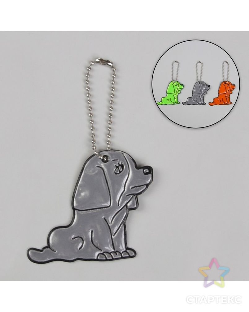 Заказать Светоотражающий элемент «Собака», 5,5 × 5 см, цвет МИКС арт. СМЛ-1835-1-СМЛ1675199 в Новосибирске