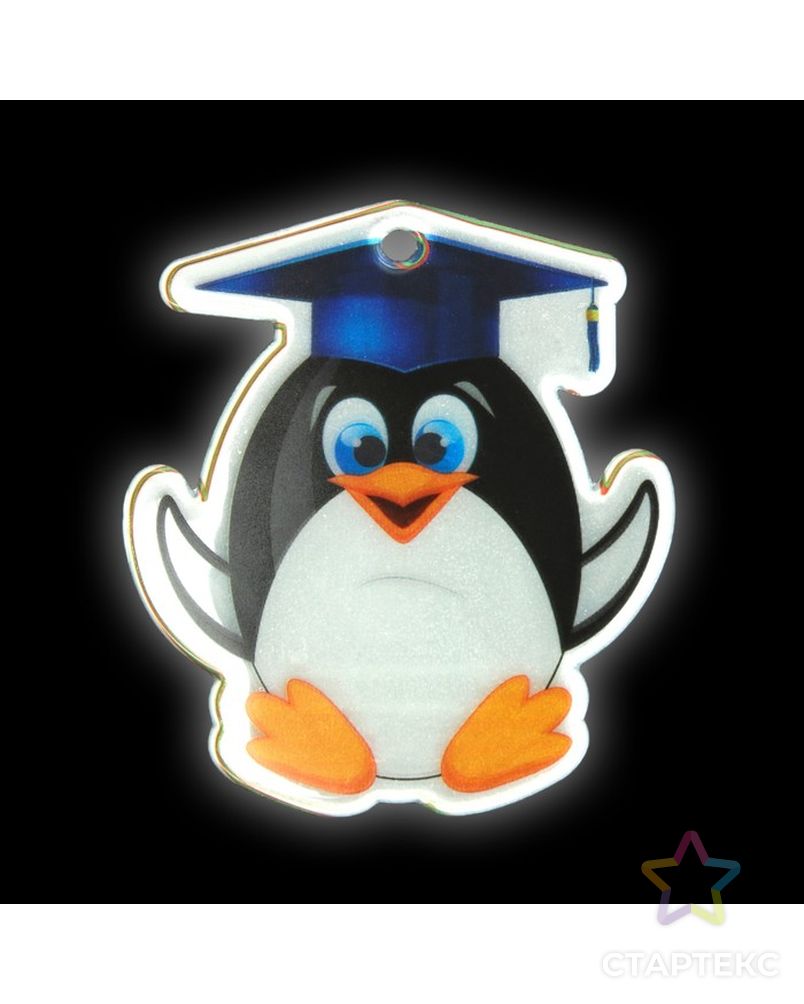 Светоотражающий элемент «Пингвин», 7 × 6 см, цвет МИКС арт. СМЛ-25712-1-СМЛ1762651
