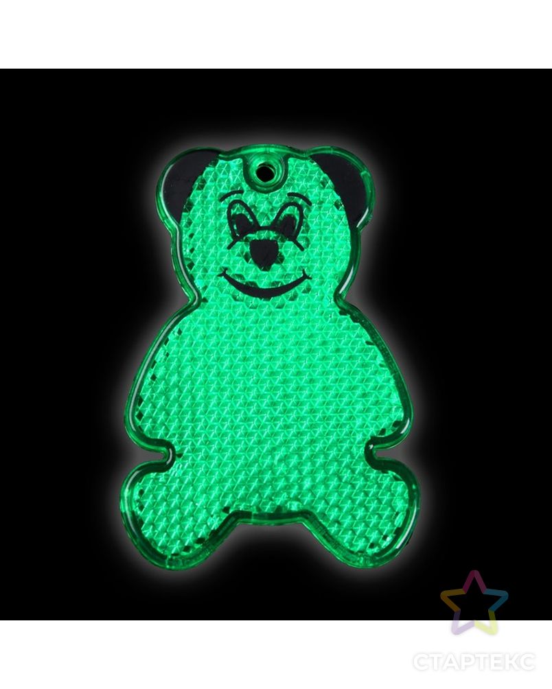 Светоотражатель «Медведь» р.4,5х6,5 см, цв.зеленый арт. СМЛ-1976-1-СМЛ1762692 2
