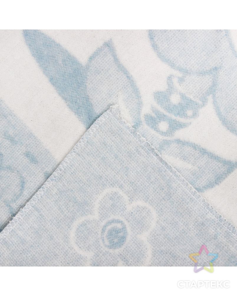 Одеяло жаккардовое «Букашки», размер 100х140 см, белый/голубой, рап МИКС арт. СМЛ-36027-1-СМЛ0001767044 3