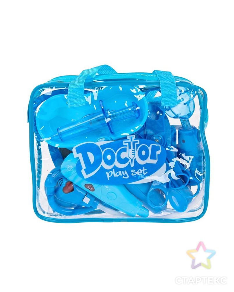 Набор доктора «Мой маленький доктор-2», цвет синий, свет,звук, в сумке 17 предметов арт. СМЛ-45036-1-СМЛ0001795172 2