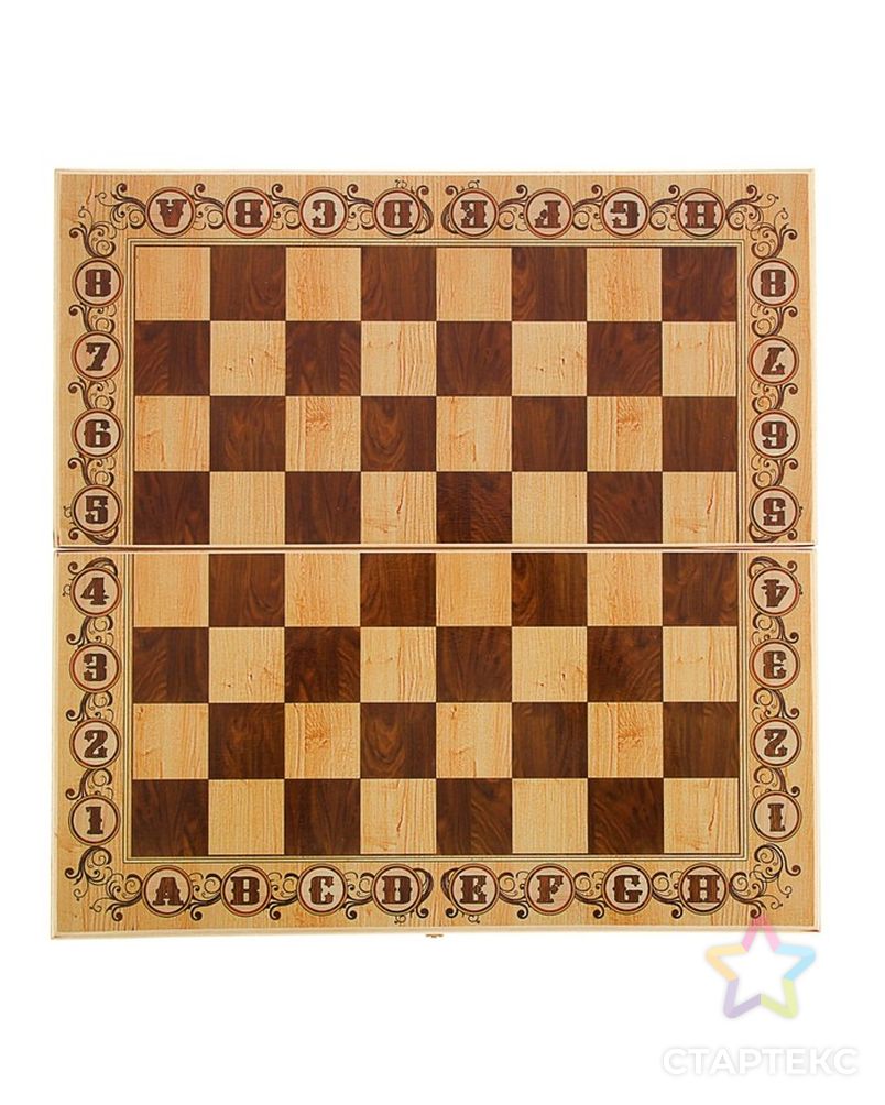 Шахматы "Дебют" (доска дерево 40х40 см, фигуры дерево, король h=8 см) арт. СМЛ-119745-1-СМЛ0001800873 7