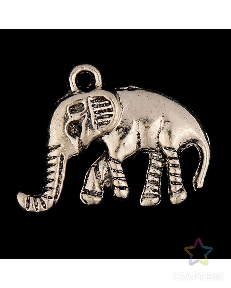 Декор металл "Африканский слон" 2х1,5 см арт. СМЛ-2114-1-СМЛ1837881