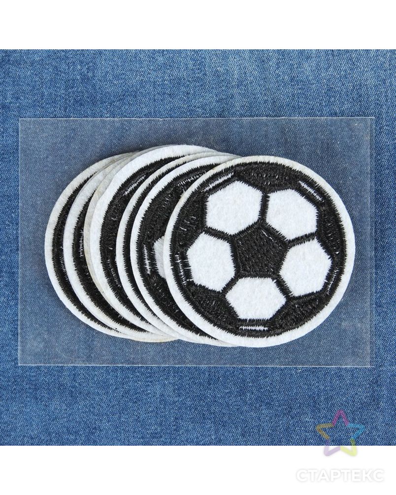 Термоаппликация «Футбольный мячик» д.5,1 см арт. СМЛ-2208-1-СМЛ1876908