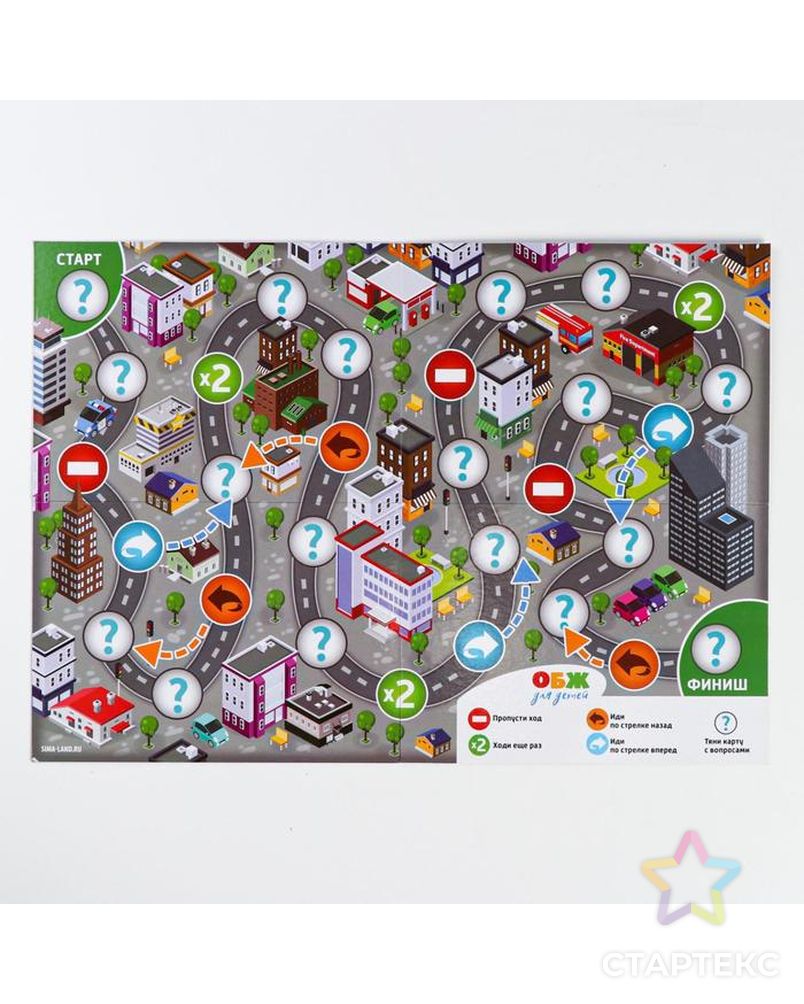 Настольная игра «ОБЖ для детей: ПДД для юных пешеходов» арт. СМЛ-46030-1-СМЛ0001882273 5