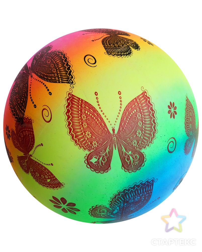 Мяч детский «Бабочки», d=22 см, 70 г арт. СМЛ-46813-1-СМЛ0001891293 1