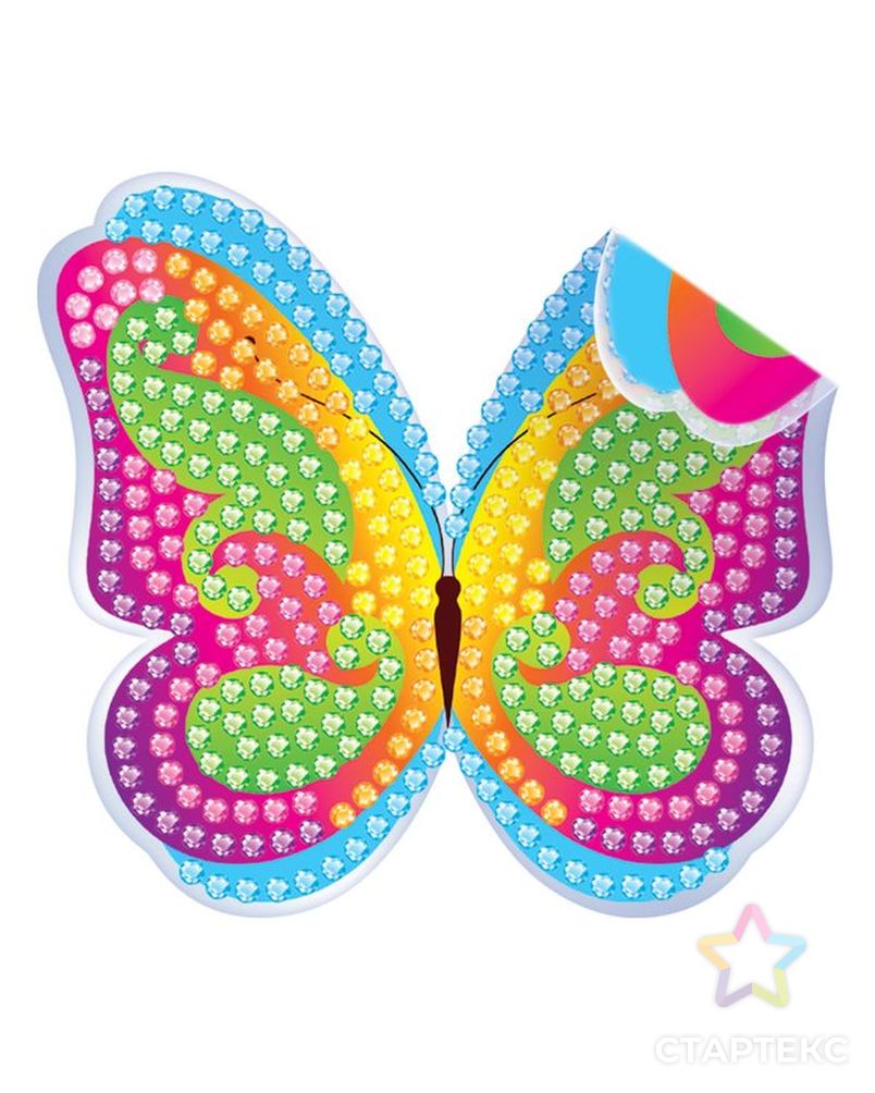 Алмазная вышивка наклейка для детей "Бабочка" арт. СМЛ-2246-1-СМЛ1895947 1