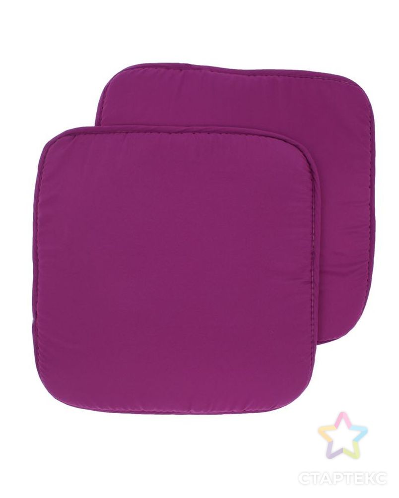 Набор подушек на стул - 2 шт., размер 34х34 см, цвет Фиолетовый арт. СМЛ-25723-1-СМЛ1911670
