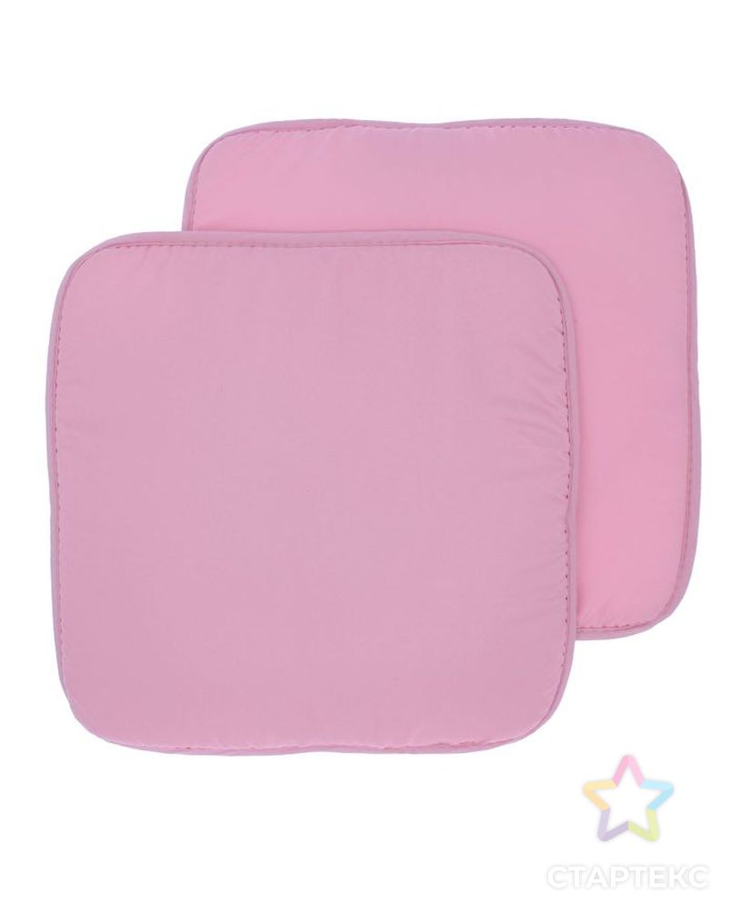 Набор подушек на стул (2 шт.), размер 34х34 ± 2 см, цвет розовый арт. СМЛ-2262-1-СМЛ1911676 1