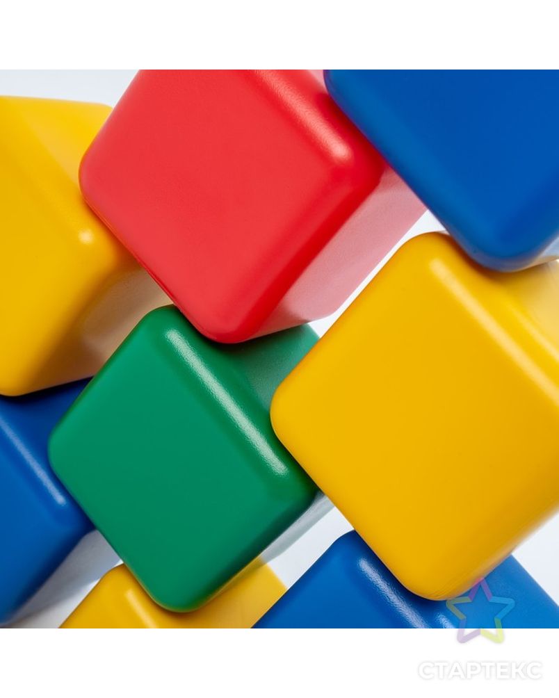 Набор цветных кубиков, 12 штук, 12 х 12 см арт. СМЛ-111281-4-СМЛ0001930539 5