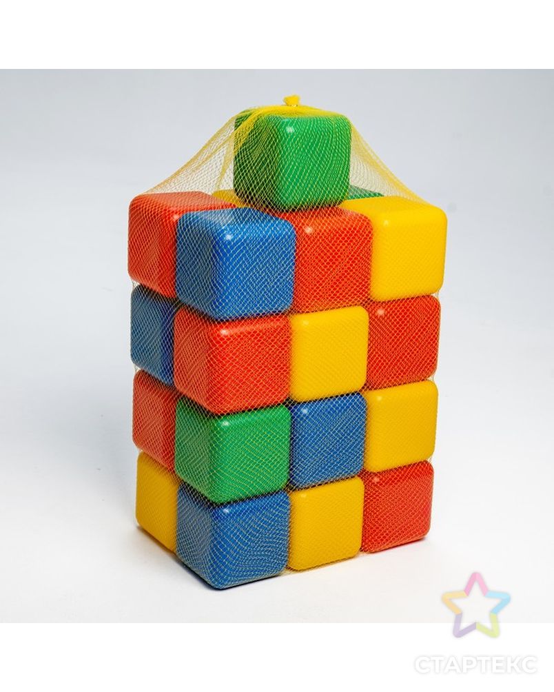 Набор цветных кубиков, 25 штук, 12 × 12 см арт. СМЛ-106334-1-СМЛ0001930547 3