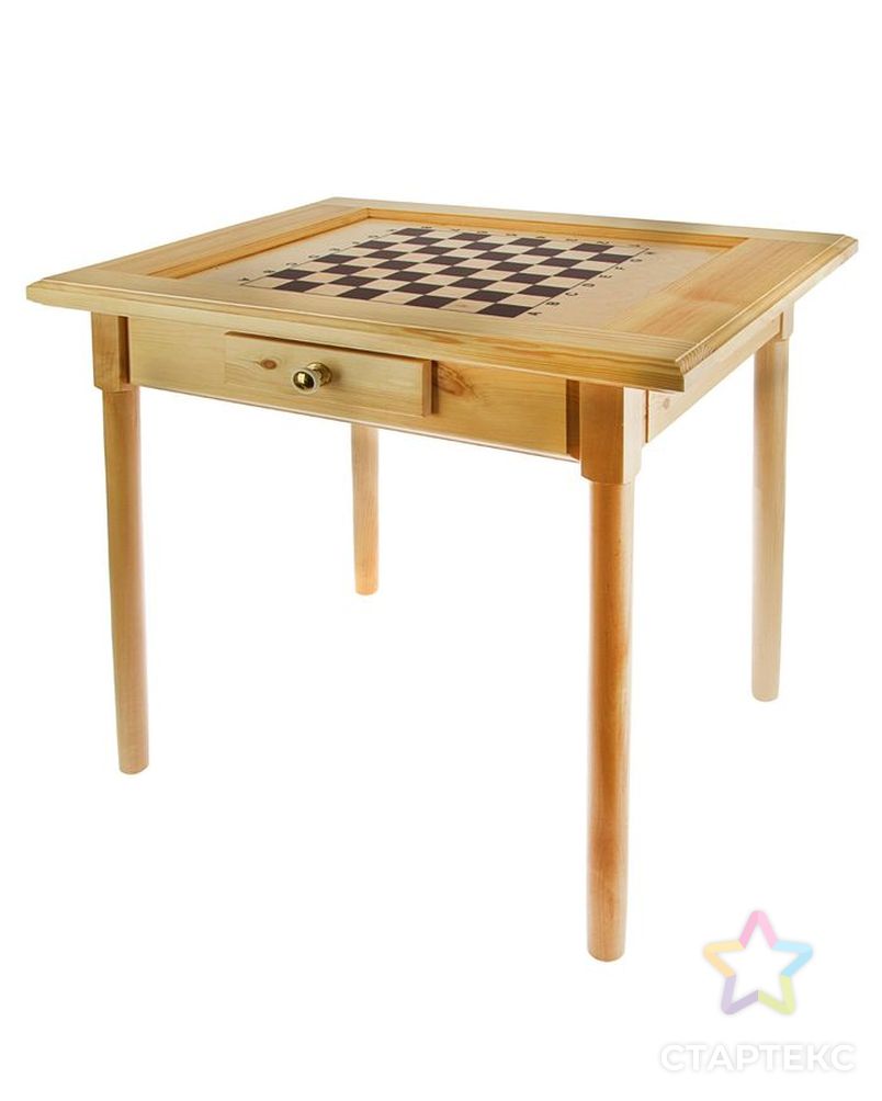 Шахматный стол с ящиком (80х69х76 см, игровое поле 36х36 см, король h=11.5 см) арт. СМЛ-44934-1-СМЛ0001975438 4