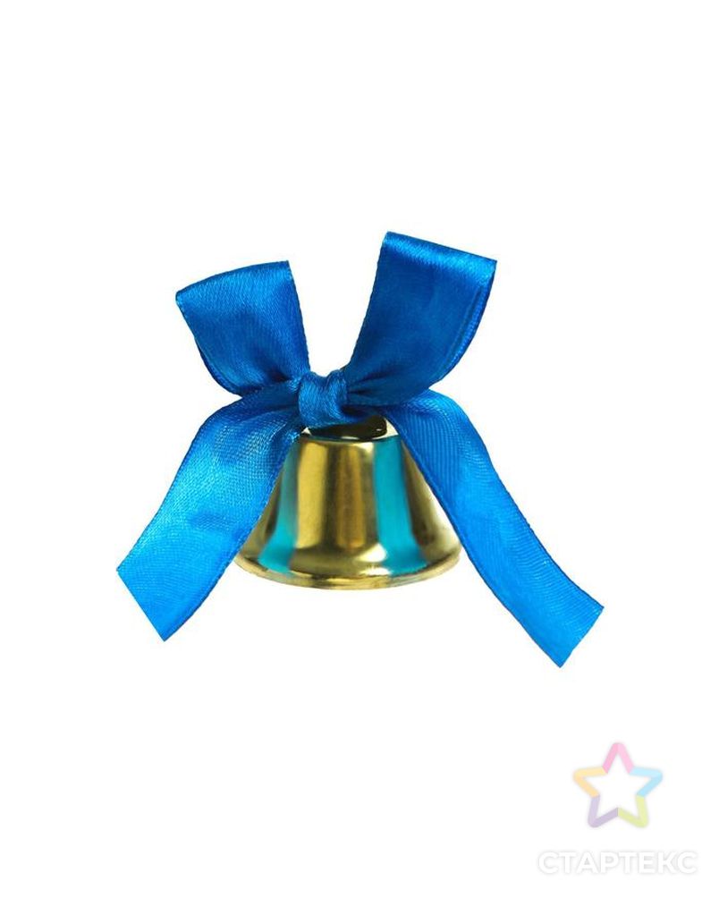 Колокольчик с синим бантом, d=3,6 см арт. СМЛ-173234-1-СМЛ0001979730