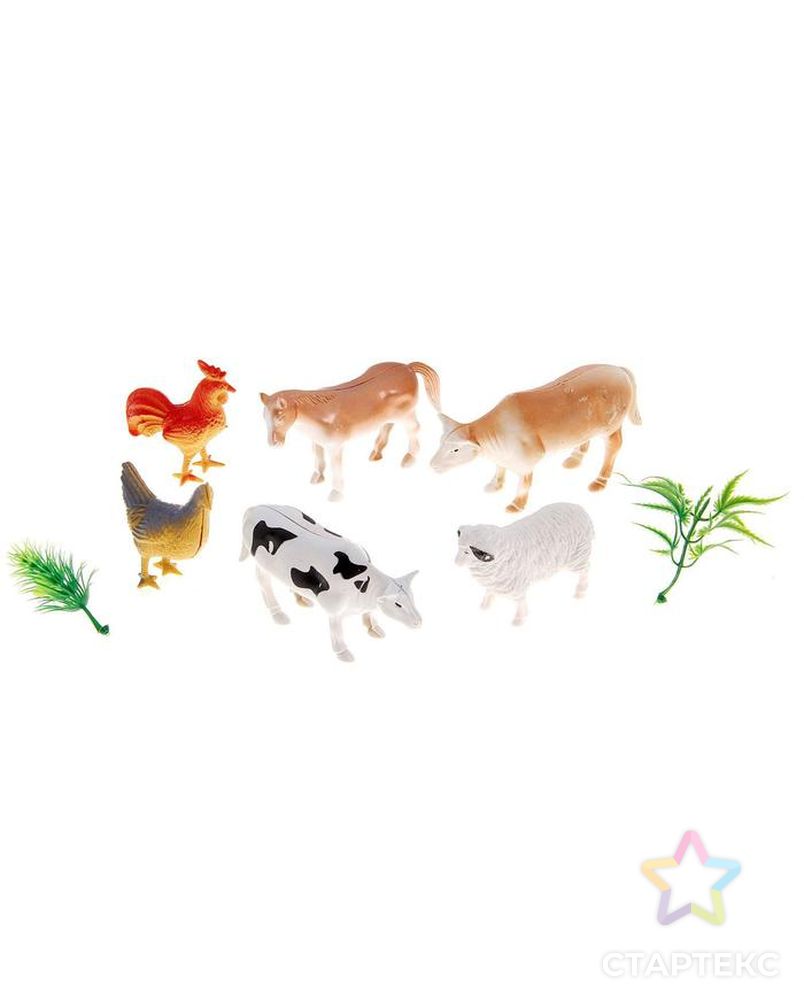 Набор животных «Домашние животные», 6 фигурок с аксессуарами арт. СМЛ-104781-1-СМЛ0000198480 1