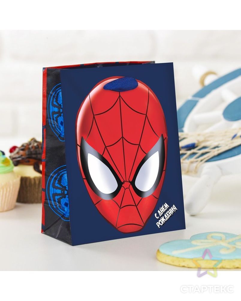 Пакет ламинированный вертикальный "Ты- супергерой", Человек-паук, 31 х 40 х 11 см арт. СМЛ-96012-1-СМЛ0002019749 2