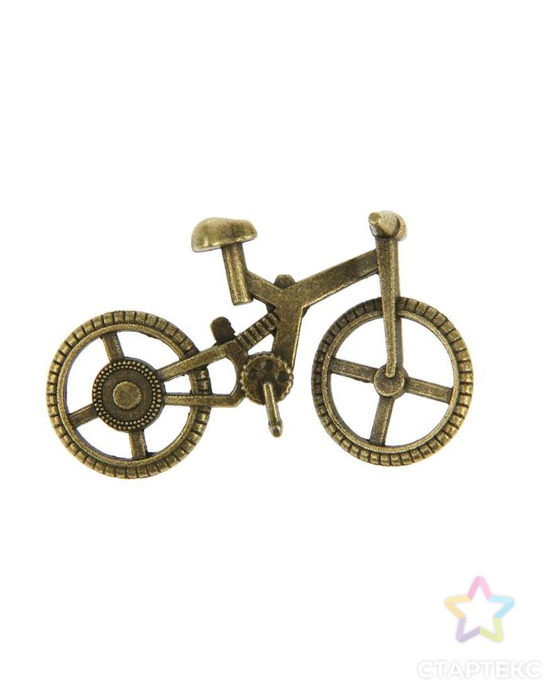 Декор металл для творчества "Велосипед" под латунь (Е6264) 2,8х5,2 см арт. СМЛ-2553-1-СМЛ2054875