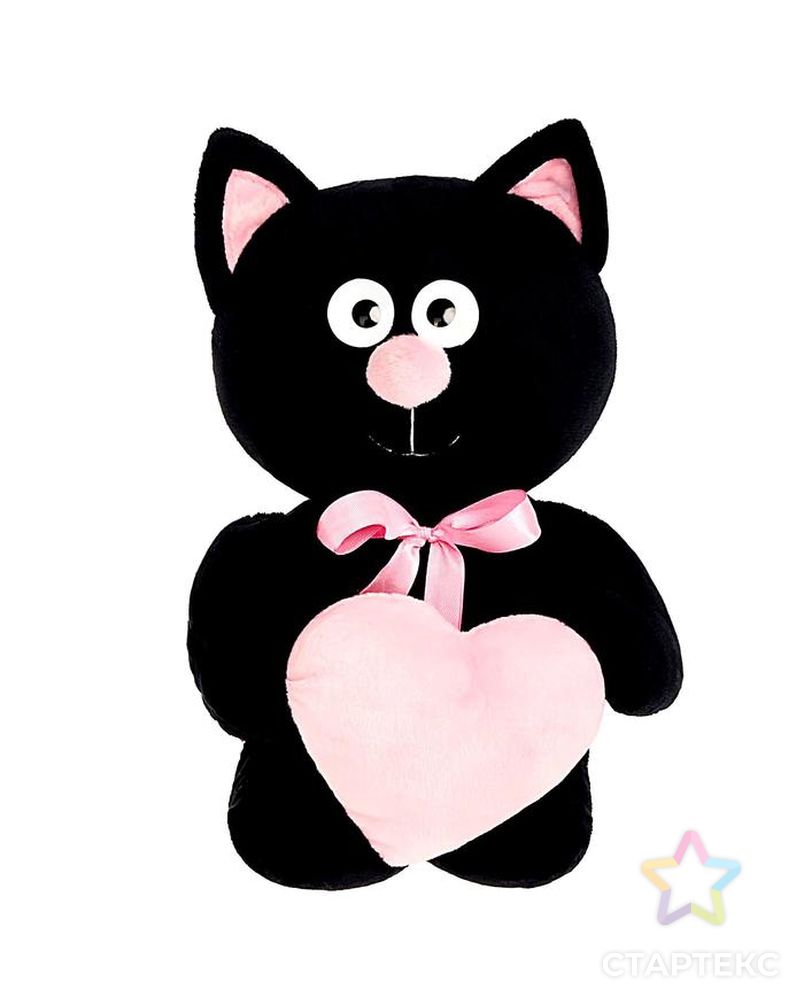 Мягкая игрушка «Котик с сердцем», цвет серый, 30 см арт. СМЛ-100504-2-СМЛ0002057691 1