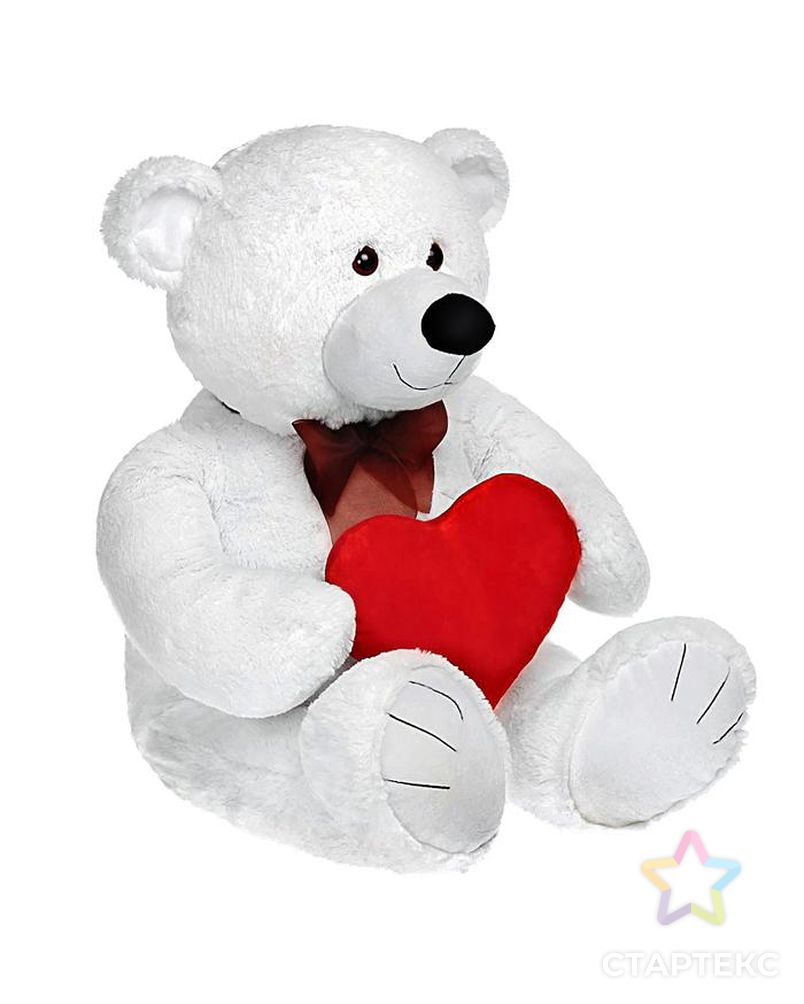 Мягкая игрушка «Мишка Труди с сердцем» 80 см белый арт. СМЛ-198586-1-СМЛ0002057703 2